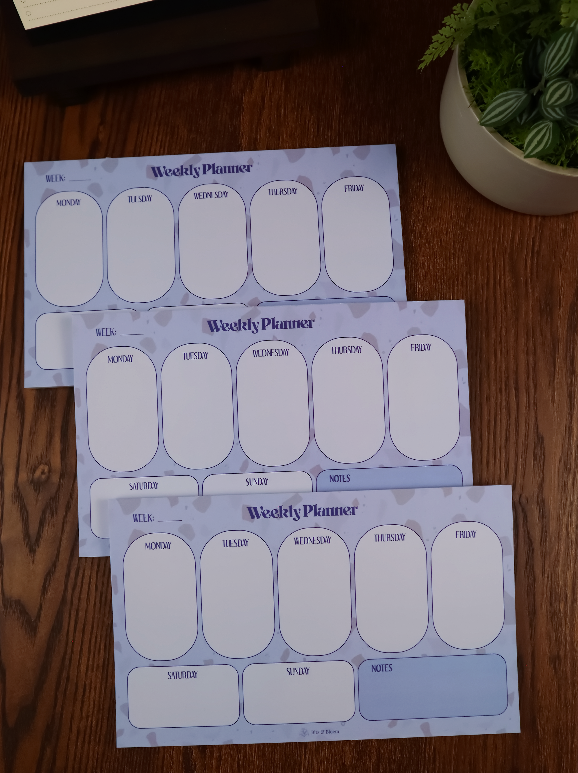 Weekly planner pad