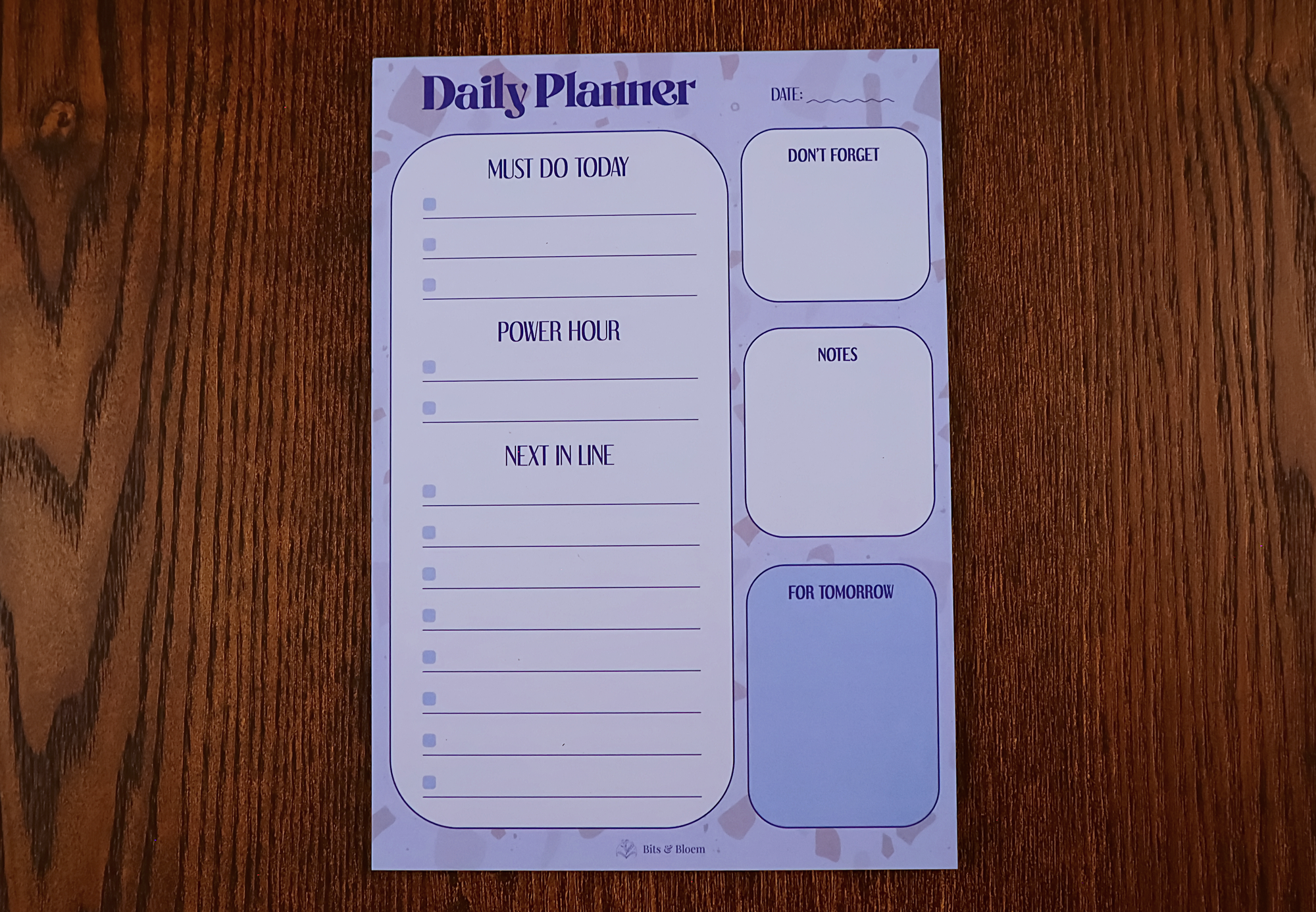 Daily planner pad