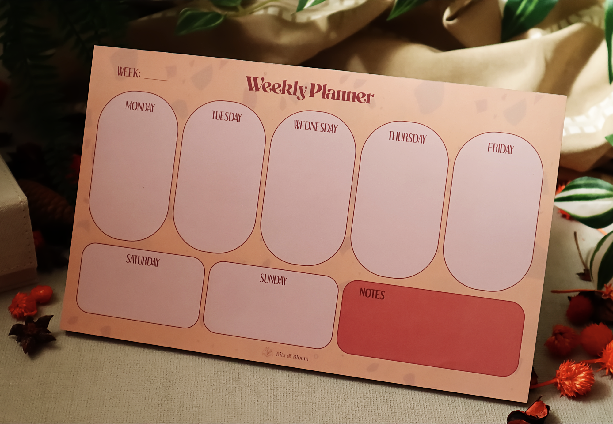 Weekly planner pad