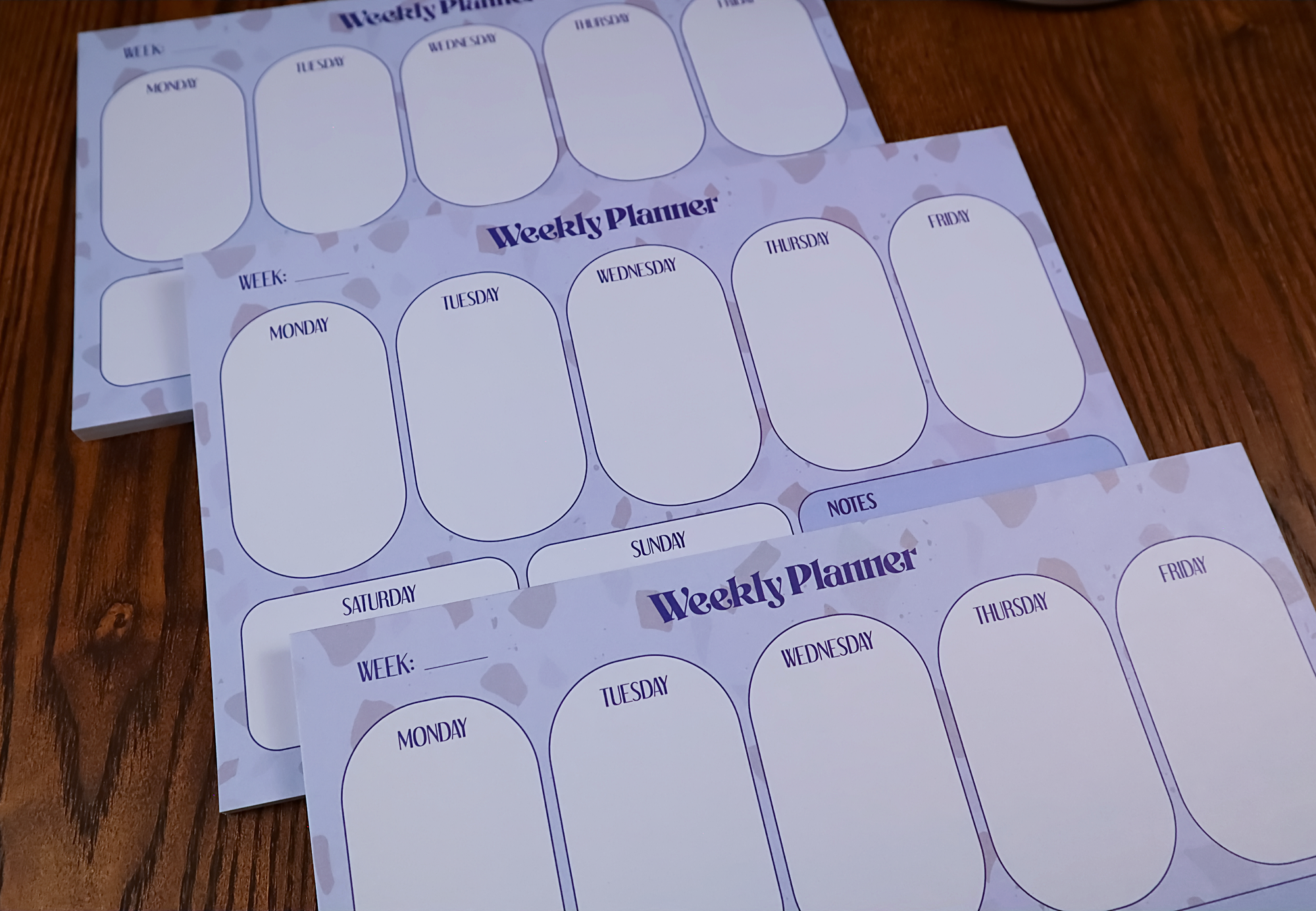 Weekly planner pad