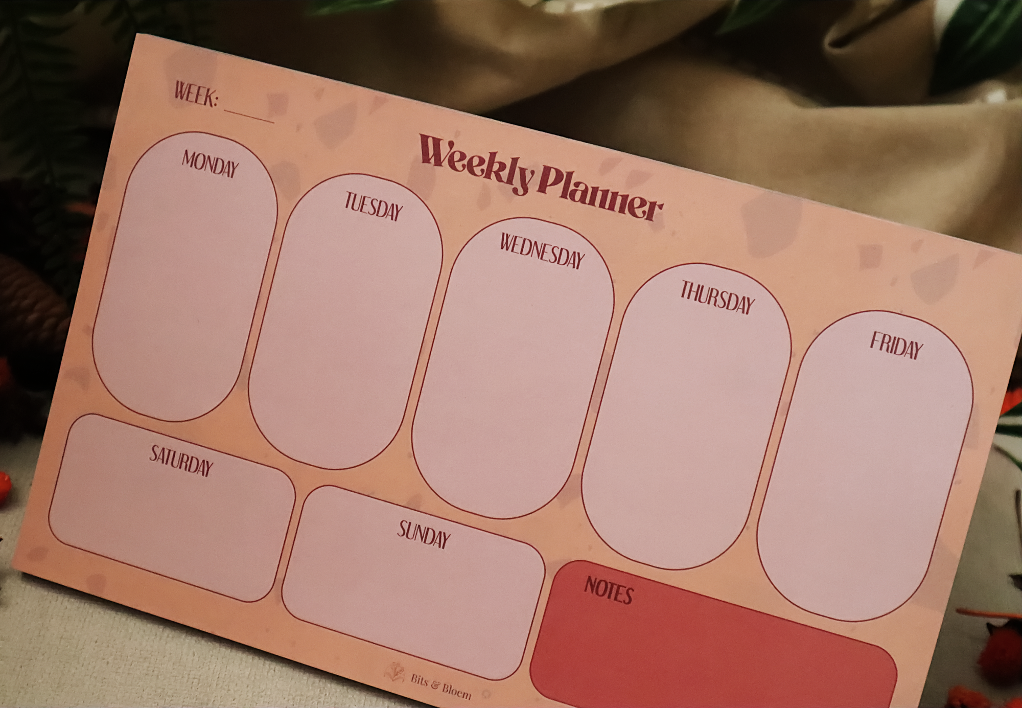 Weekly planner pad
