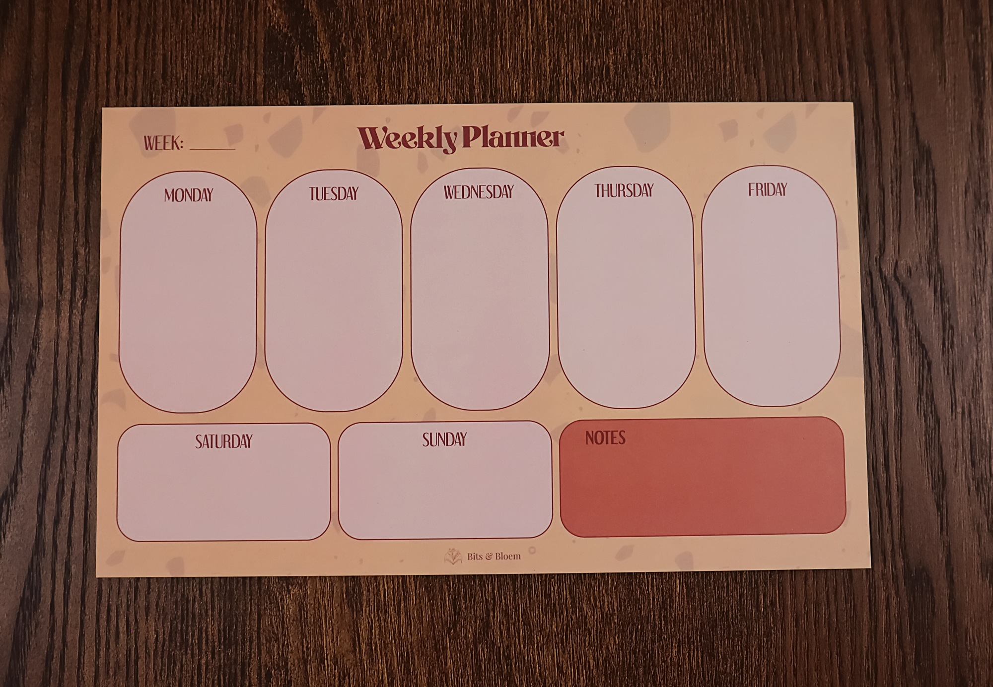 Weekly planner pad