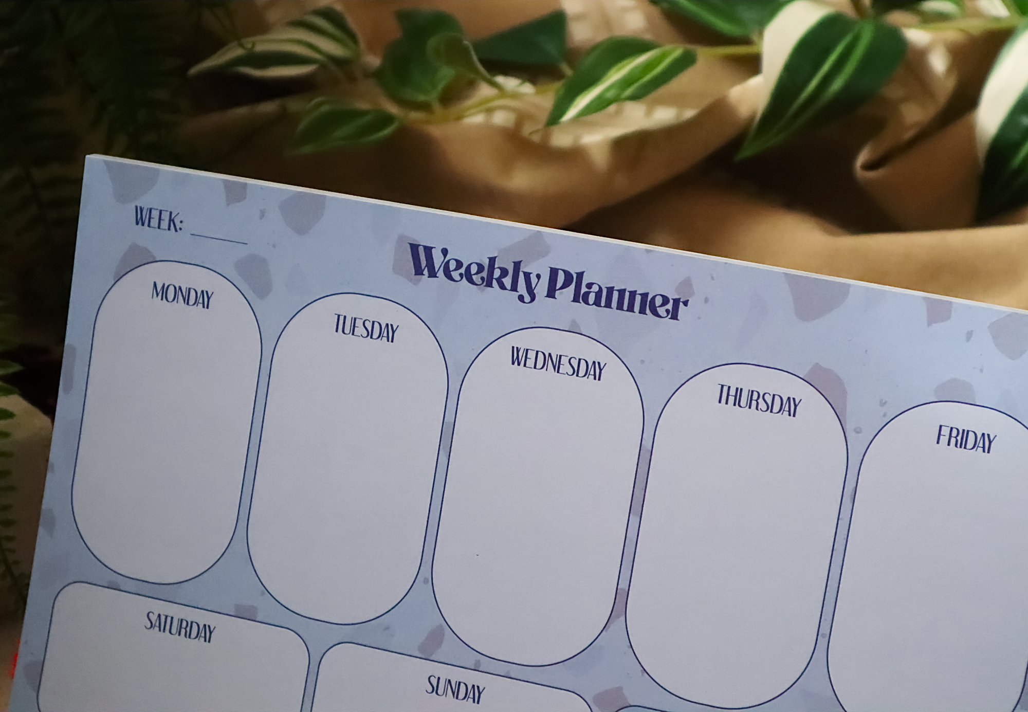 Weekly planner pad