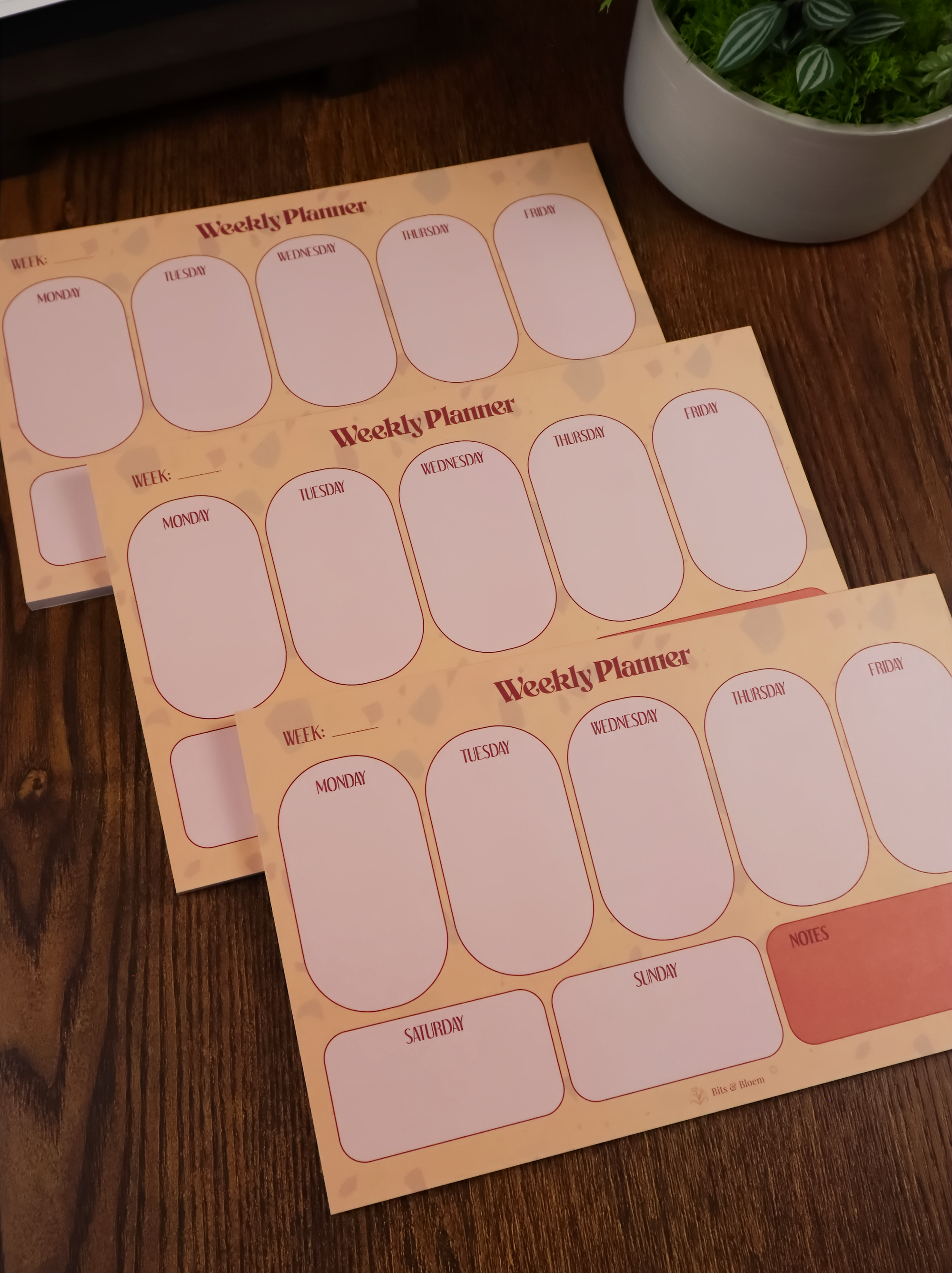 Weekly planner pad